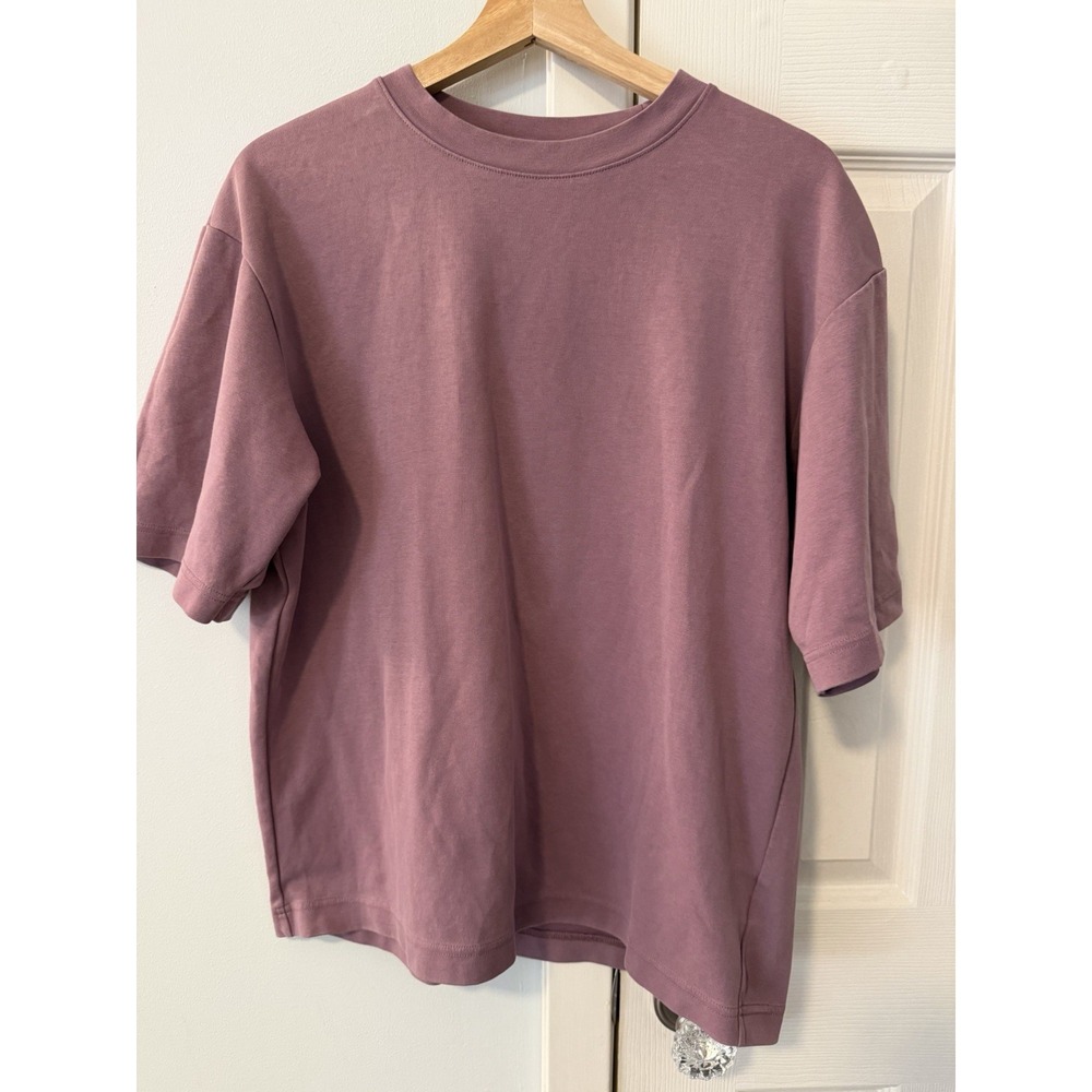 Uniqlo AIRism Crew Neck Short-Sleeve Tee Unisex Sz M Thick Minimalist Essentials